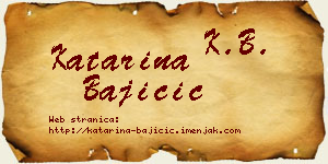 Katarina Bajičić vizit kartica